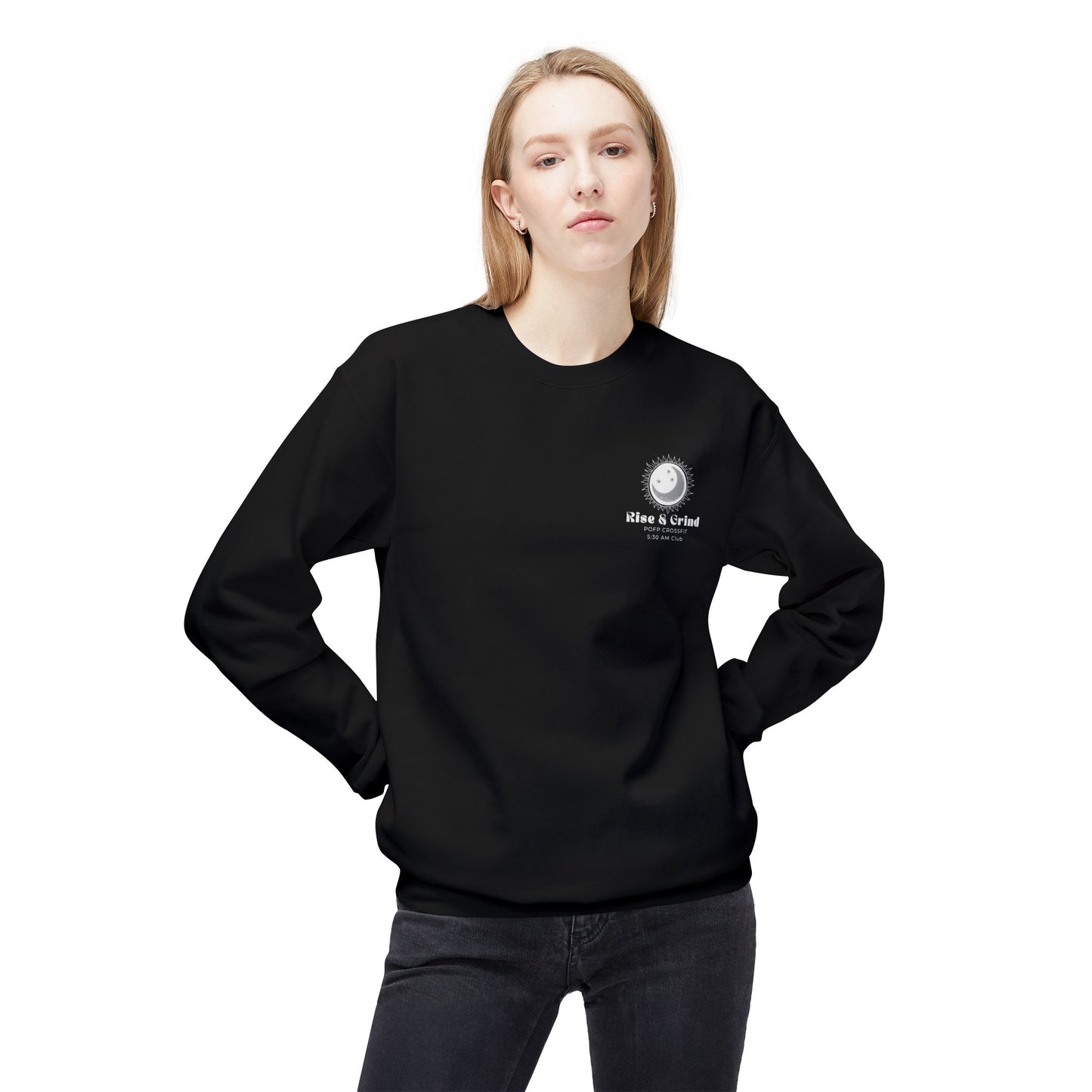 Rise & Grind Unisex Midweight Softstyle Fleece Crewneck Sweatshirt