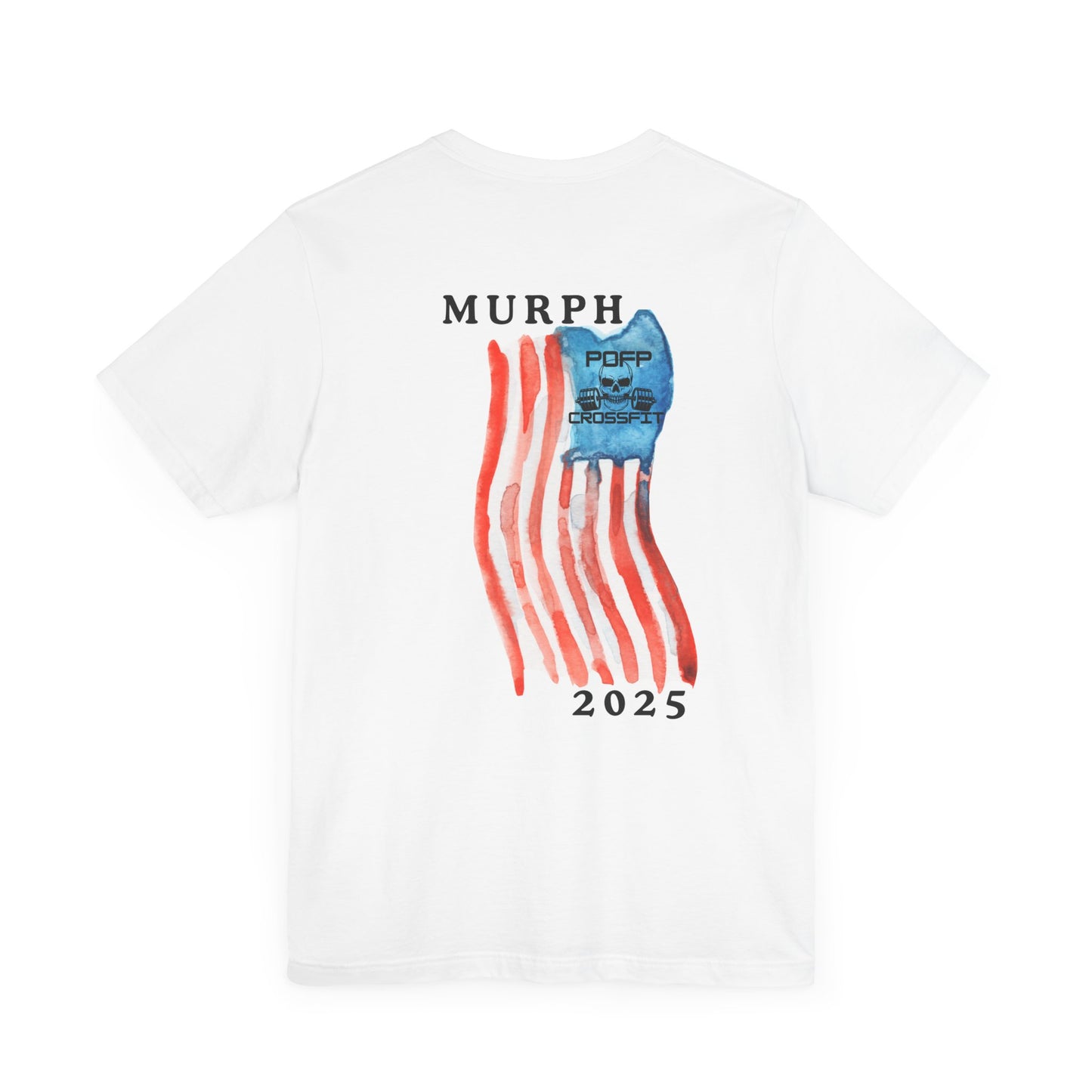 "Murph"+Flag on Back of Unisex Jersey Short Sleeve Tee