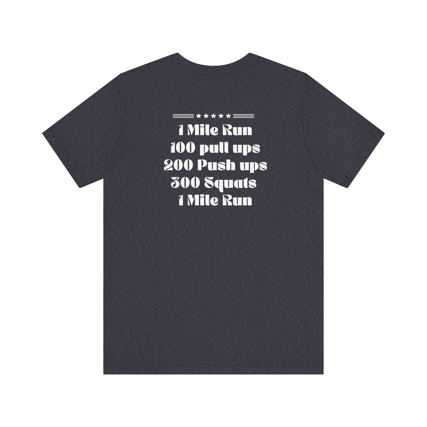 "Murph" with WOD on back of Unisex Jersey Short Sleeve Tee
