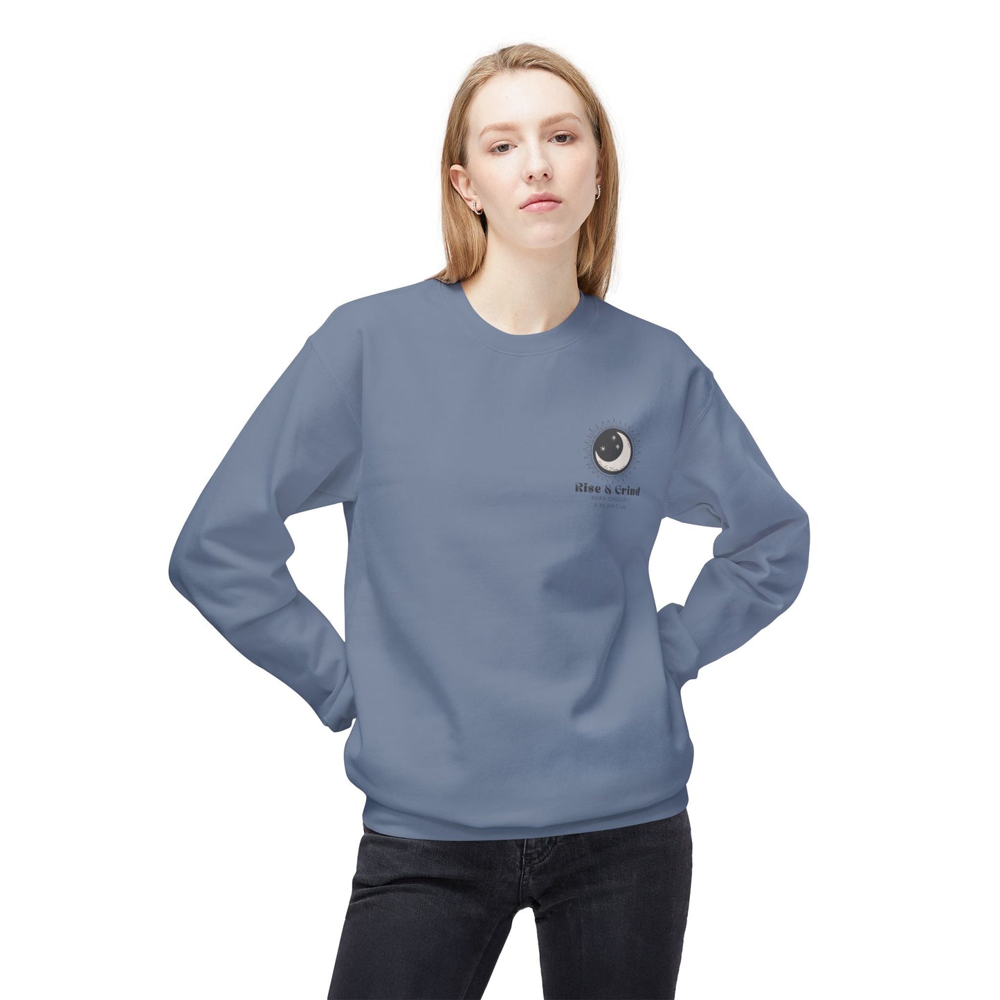 Rise & Grind Unisex Midweight Softstyle Fleece Crewneck Sweatshirt