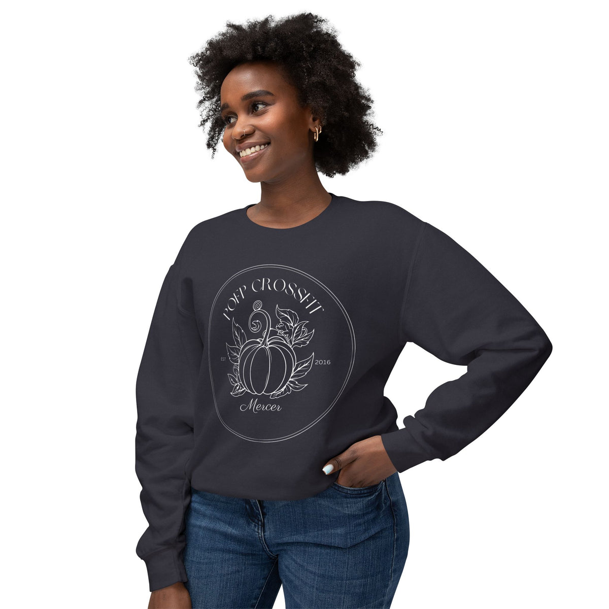 vintage POFP pumpkin lightweight crew