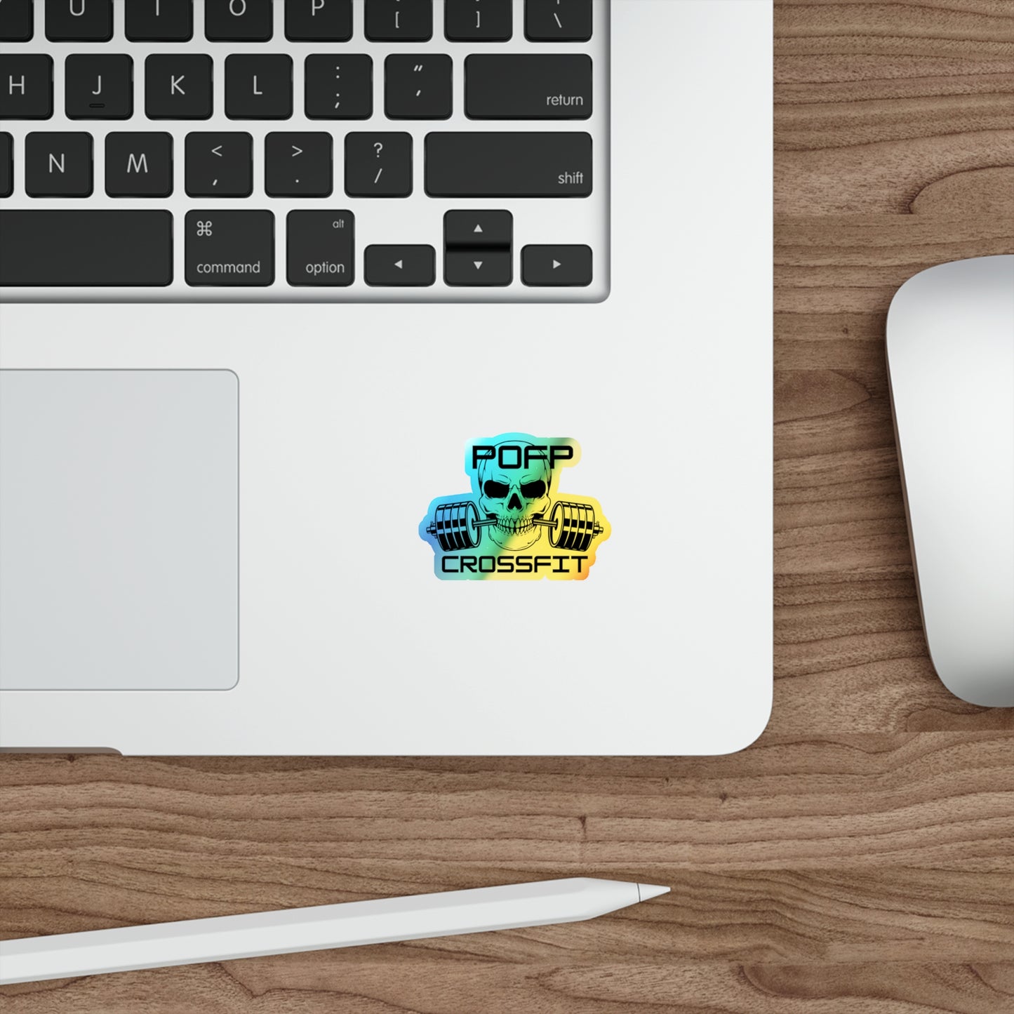 Holographic Die-cut Skull logo