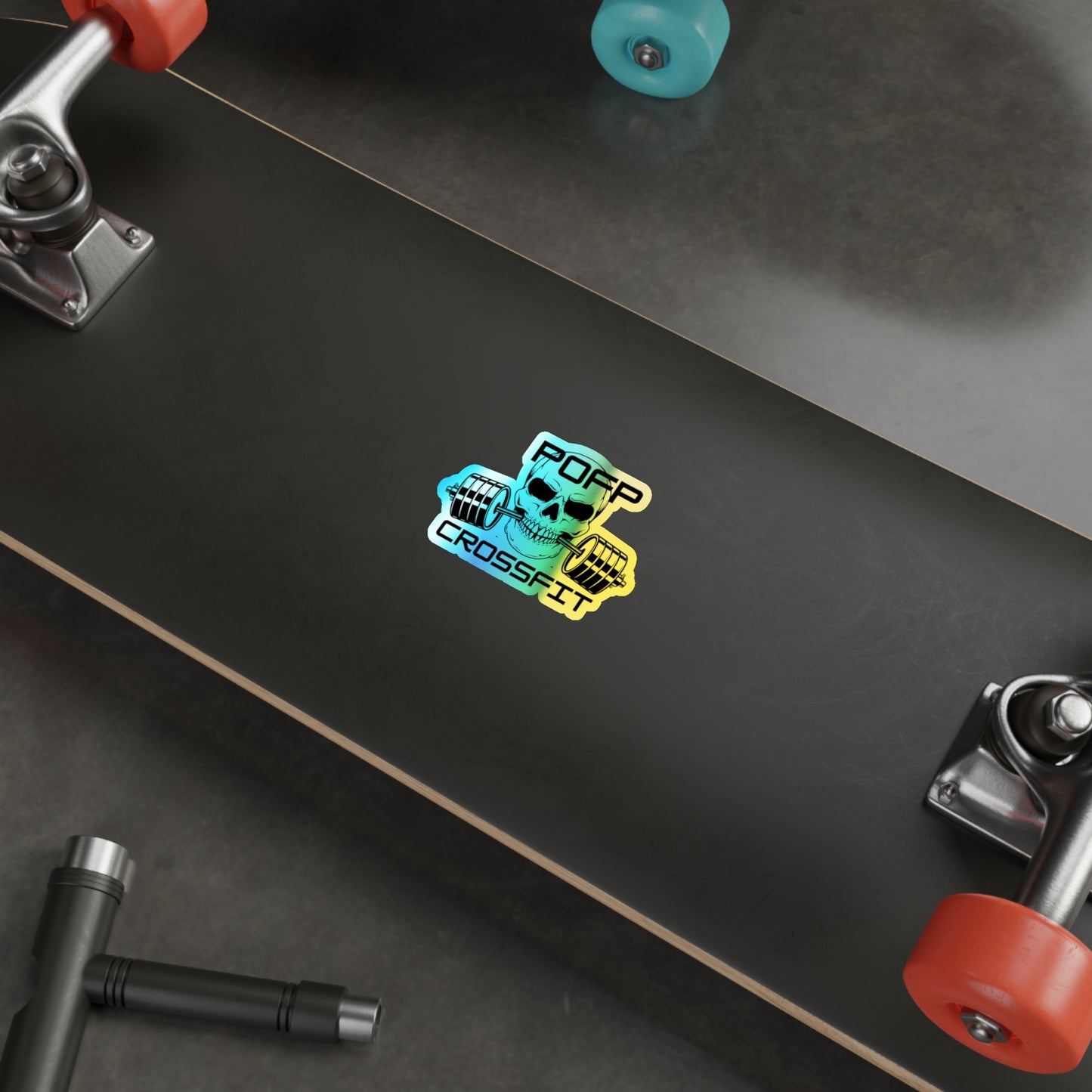 Holographic Die-cut Skull logo