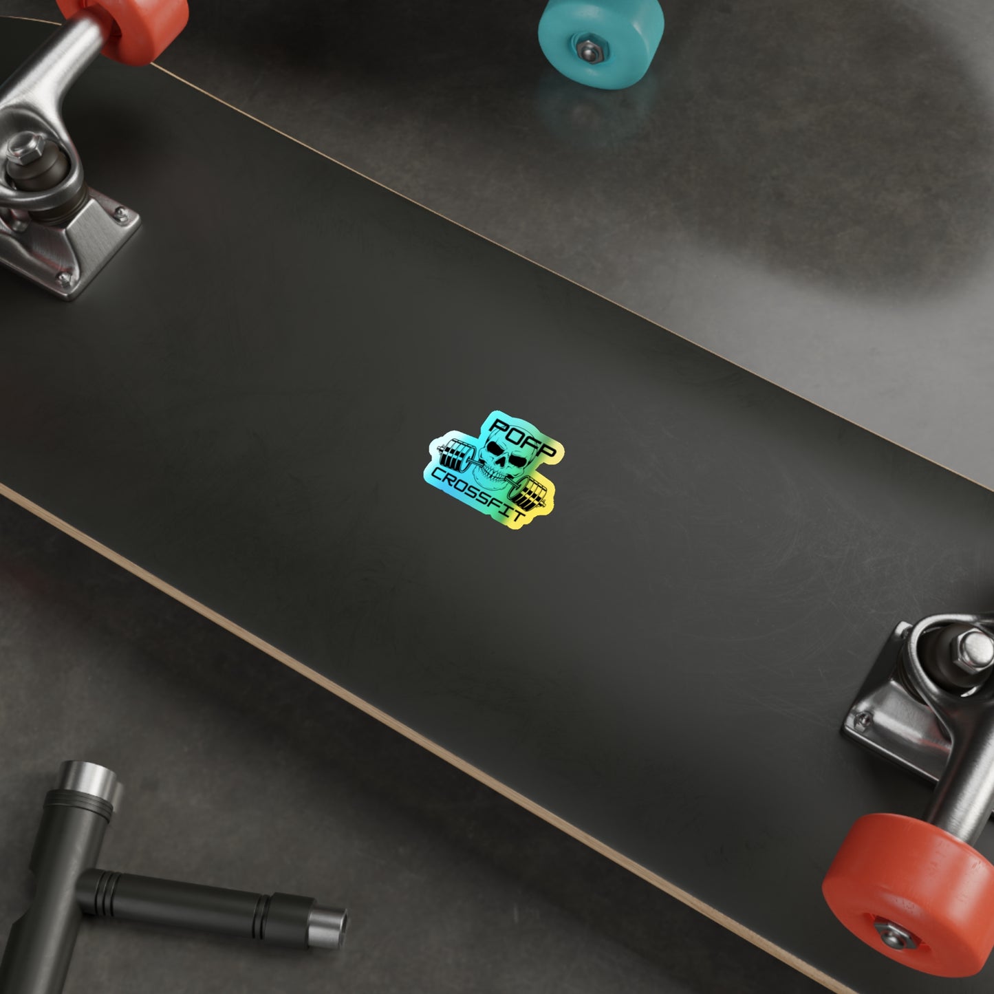Holographic Die-cut Skull logo