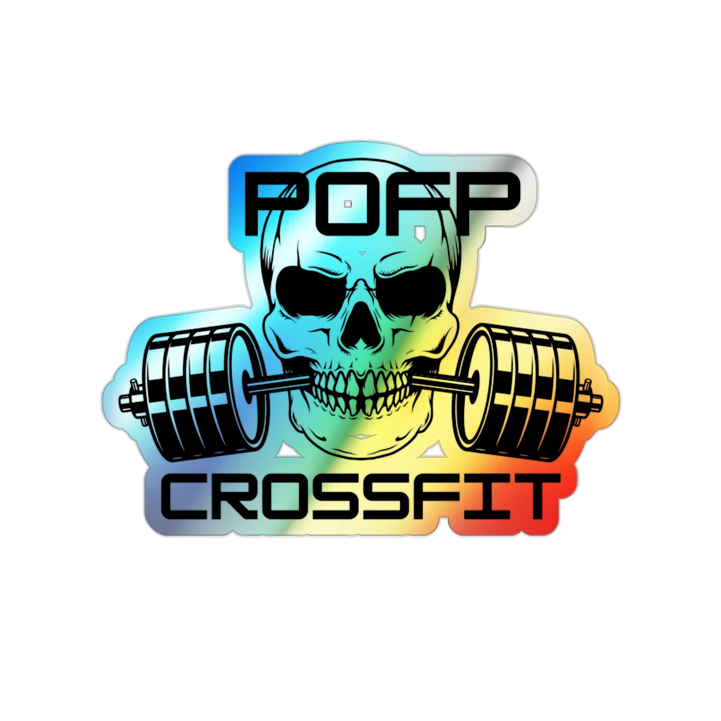 Holographic Die-cut Skull logo