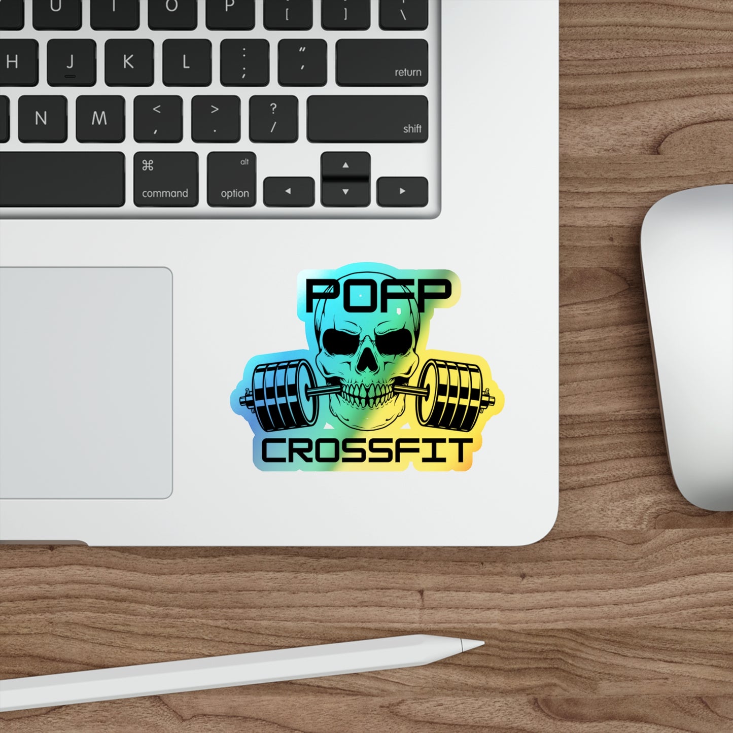 Holographic Die-cut Skull logo